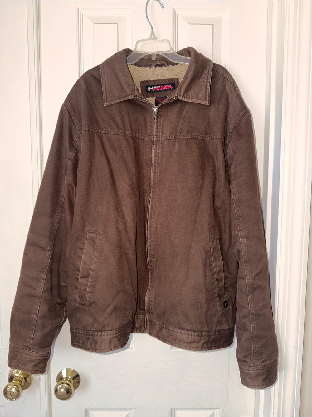 Tony Hawk Brown Men's Canvas Zip Jacket/Sz XL